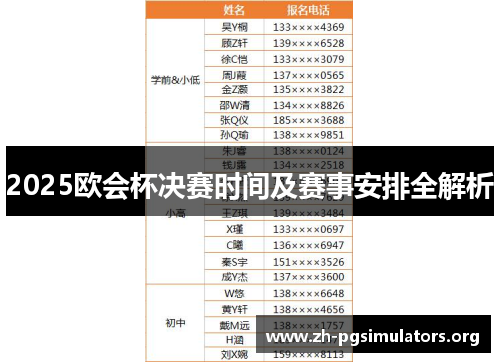 2025欧会杯决赛时间及赛事安排全解析 2025欧会杯决赛时间及赛事安排全解析